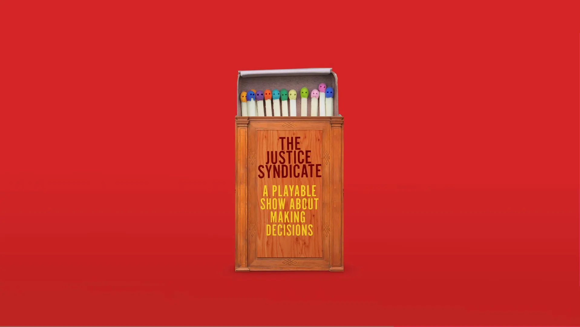 The Justice Syndicate is an interactive medium drawing on a jury format. It explores how taken-for-granted assumptions, intuitions and emotions influence decision-making.
